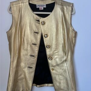 Yves Saint Laurent Vintage Gold leather vest